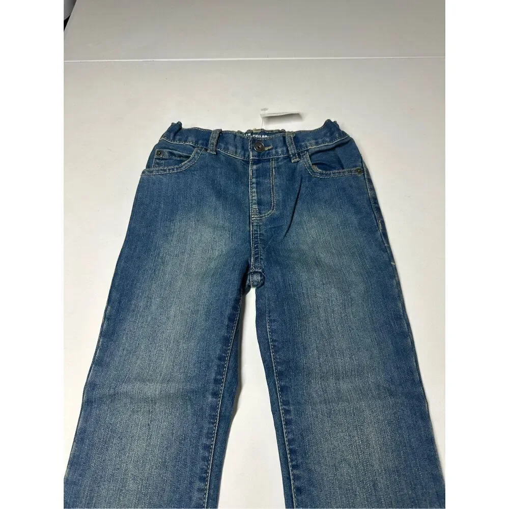 NWT Boy's Children’s Place 1989 Size 5T Adjustable Waist Bootcut Jeans Blue